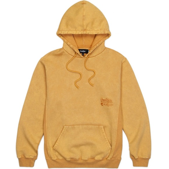 Cookies Gold Logo Pullover Hoodie XL Wheat Streetwear NWT